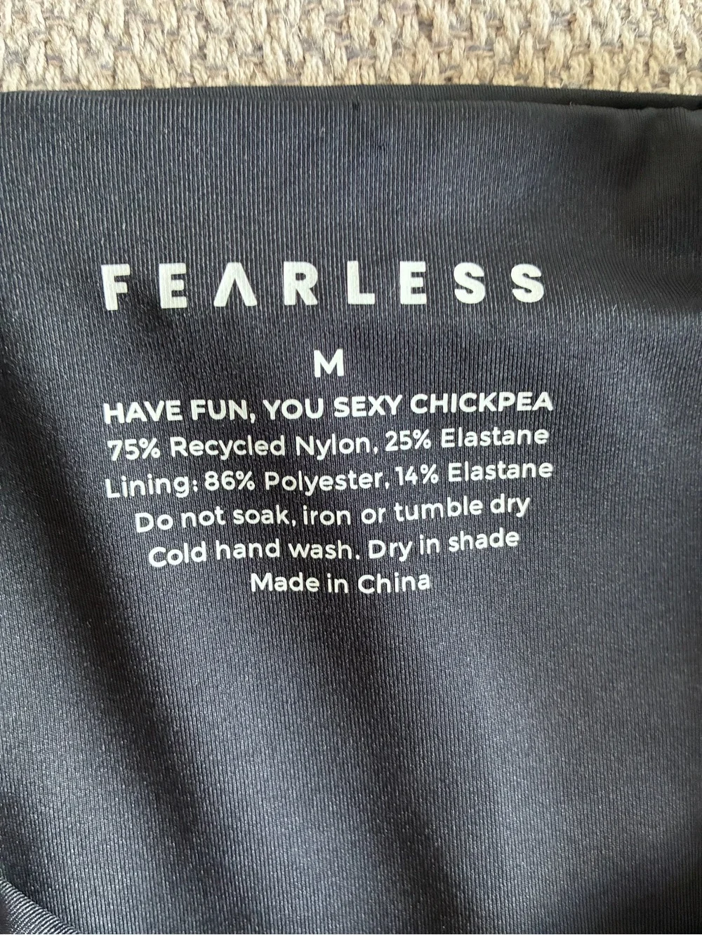 Fearless Australia All Day One Piece Swimsuit M NWT Matte Black Tummy Control.